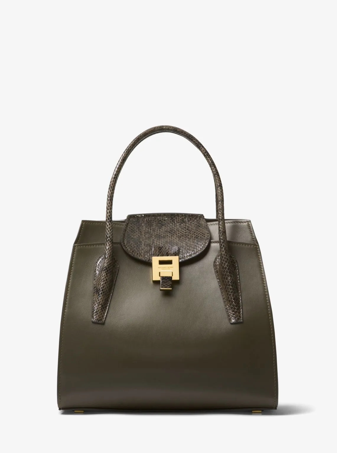 Bancroft Large Calf Leather and Snakeskin Satchel