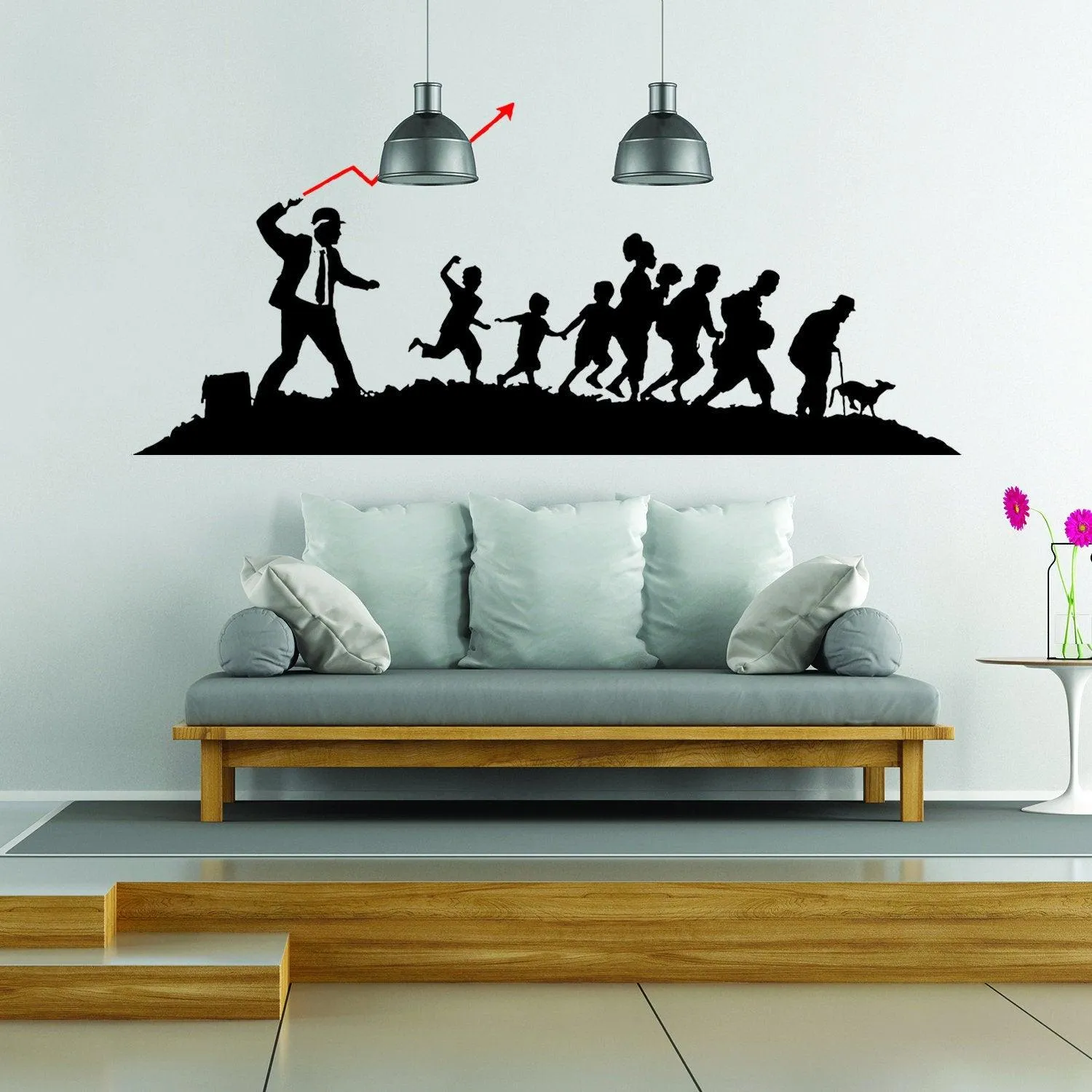 Banksy Businessman Vinyl Wall Sticker - Art Home Decor Cool And Premium Waterproof Decal