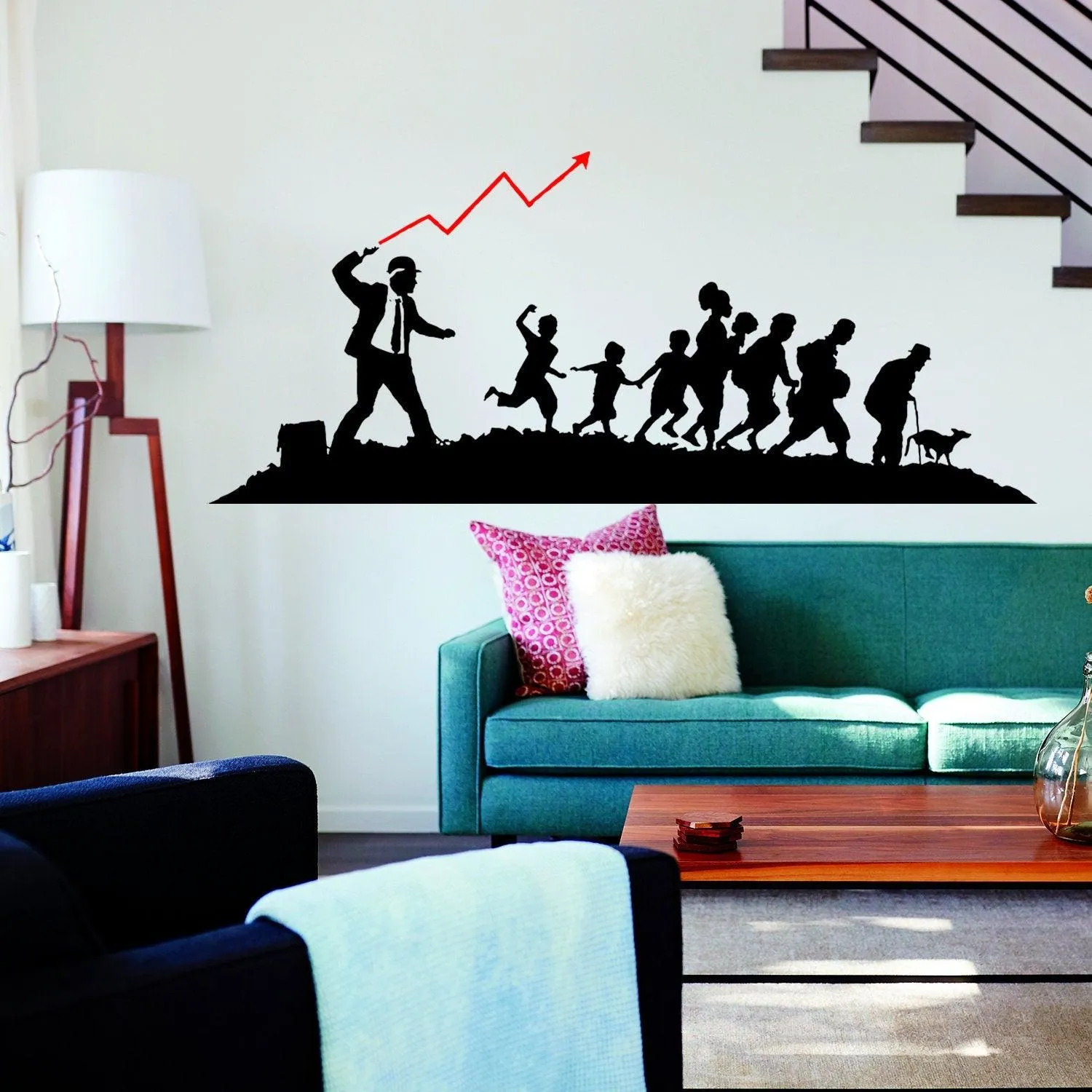 Banksy Businessman Vinyl Wall Sticker - Art Home Decor Cool And Premium Waterproof Decal