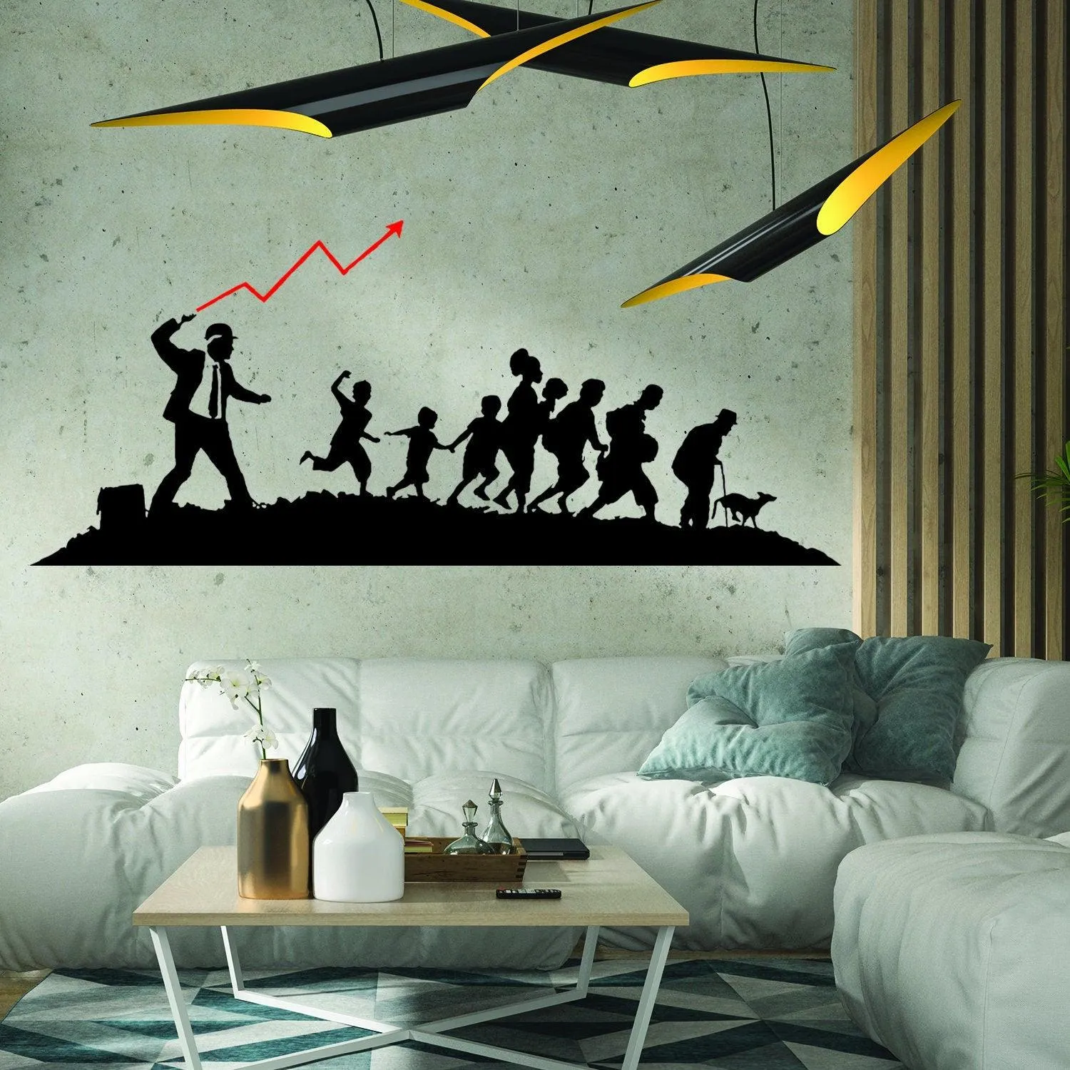 Banksy Businessman Vinyl Wall Sticker - Art Home Decor Cool And Premium Waterproof Decal