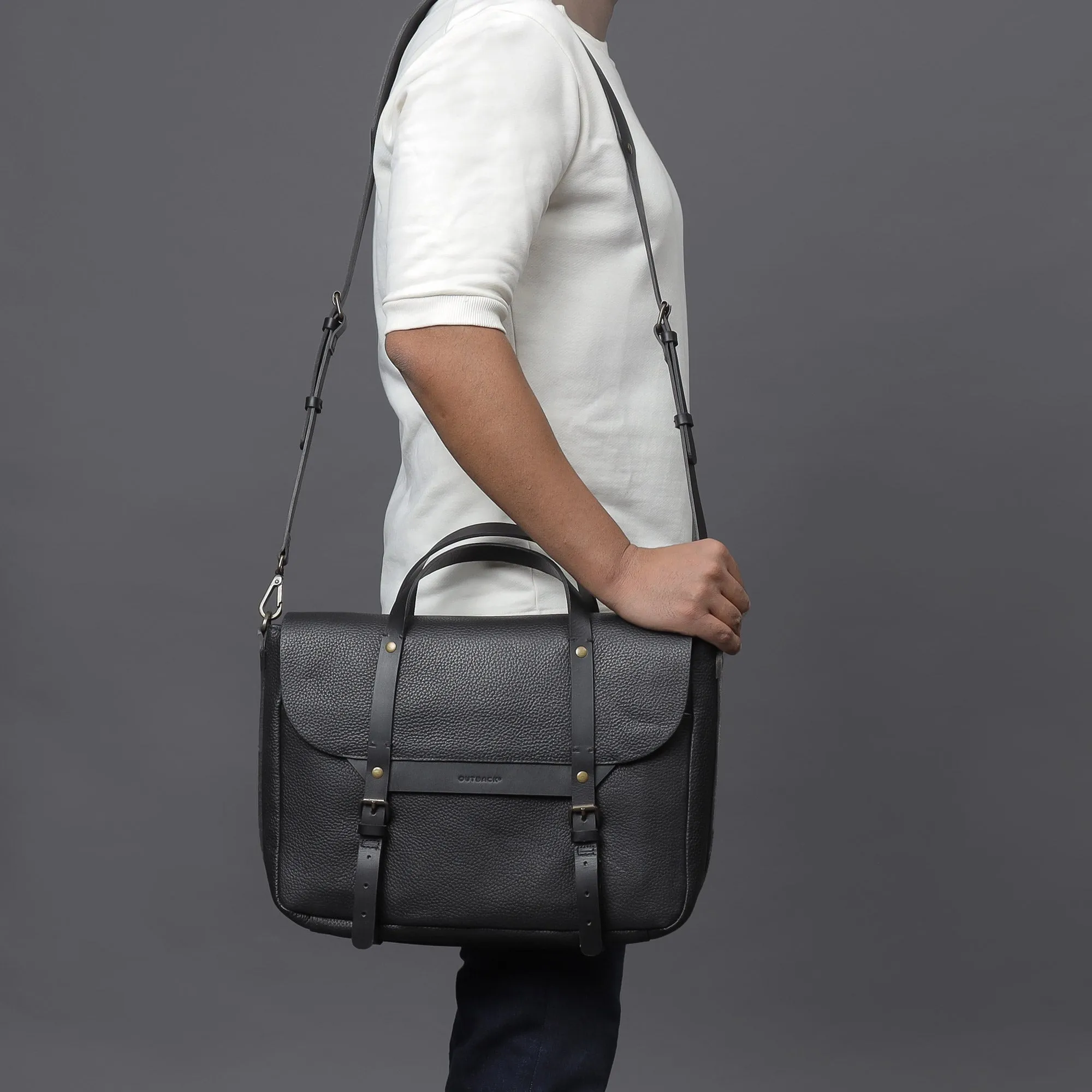 Black Leather Briefcase