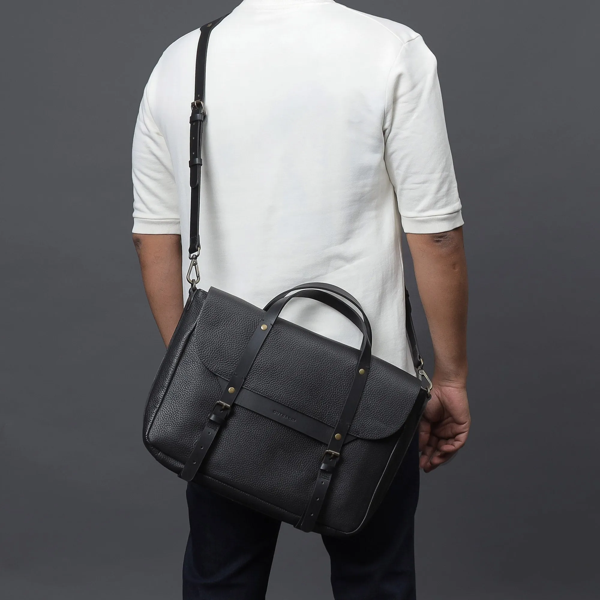 Black Leather Briefcase