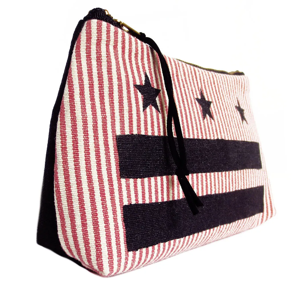 black stars and bars small pouch