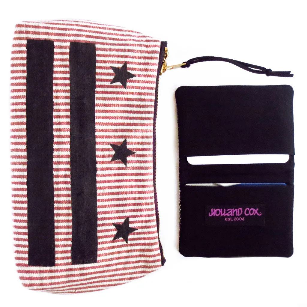 black stars and bars small pouch