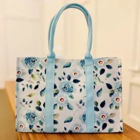 Bloom Blue Floral Couture Tote