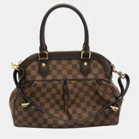 Brown Damier Ebene Canvas Trevi PM Satchel