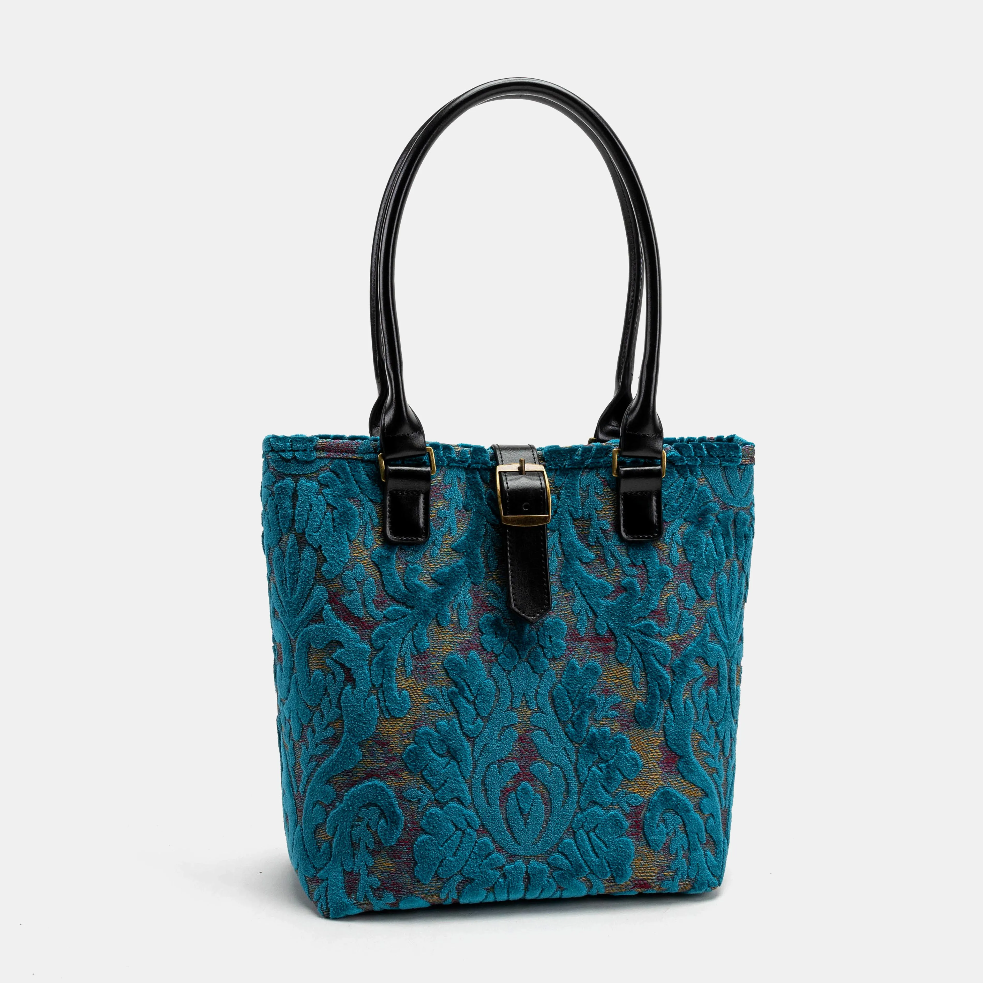 Burnout Velvet Aqua Blue Everyday Tote