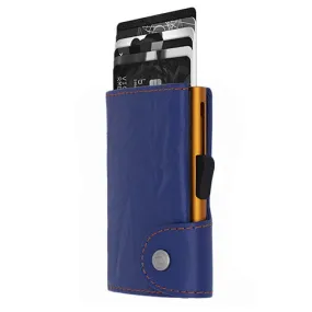 C-Secure Wallet/Cardholder Classic Leather Blue/Orange