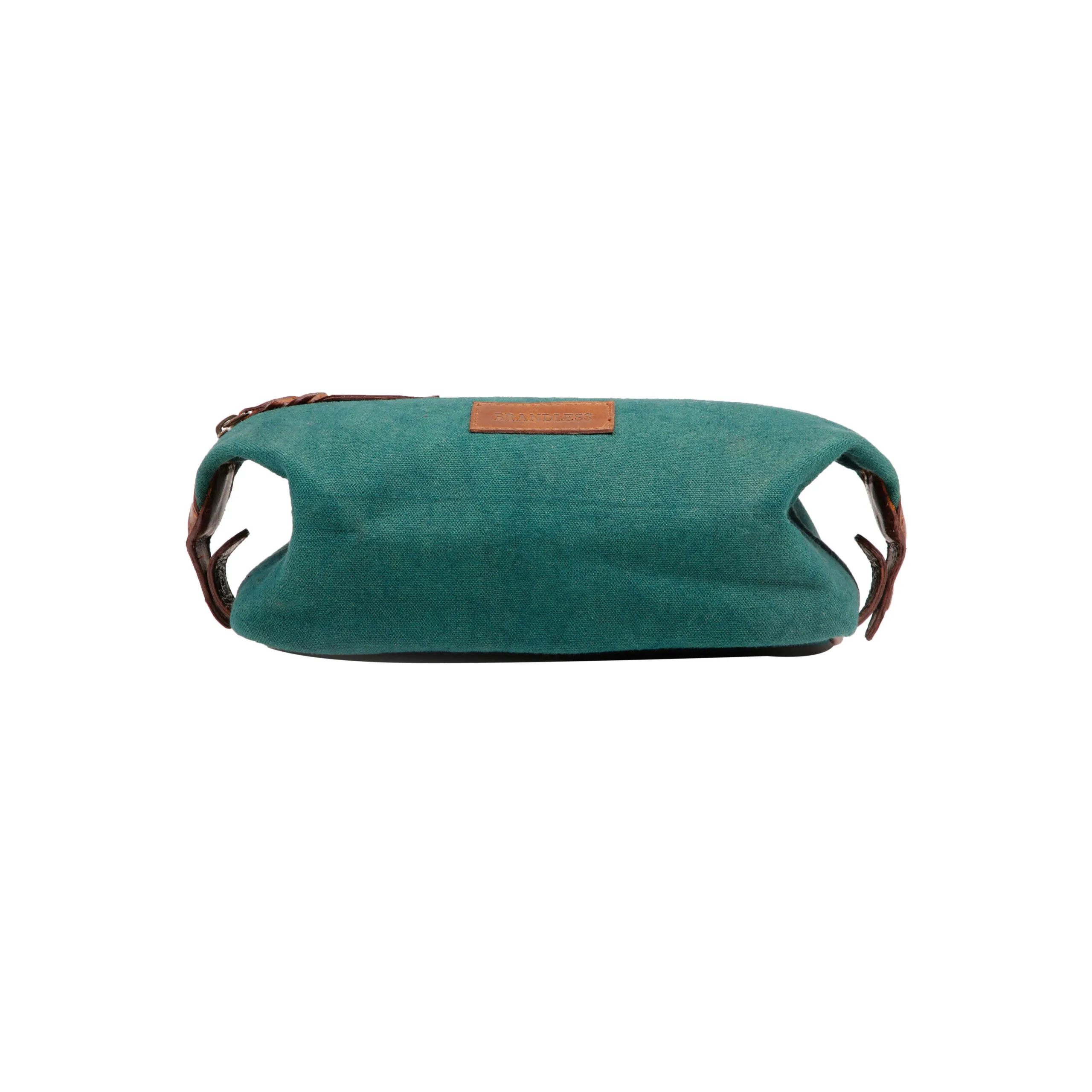 Canvas & Leather Dopp Kit - Green Tan