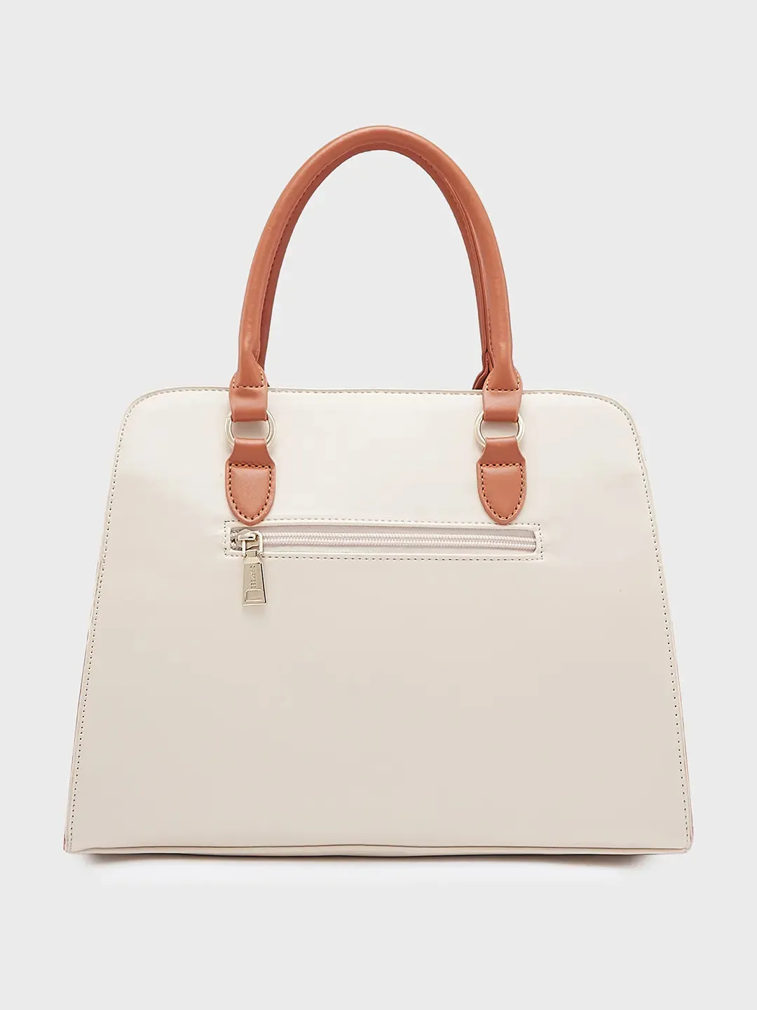 Caprese Foxy Satchel Large Handbag Cream