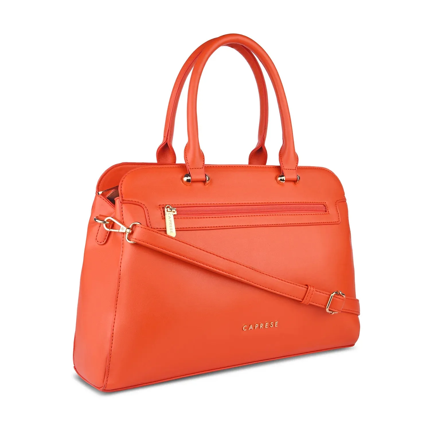 Caprese Kiara Satchel Large Orange