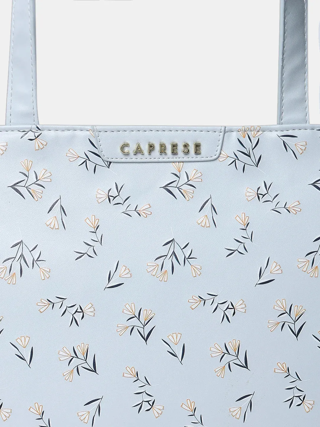 Caprese Merida Satchel Large Printed Women'S Handbag Sky Blue