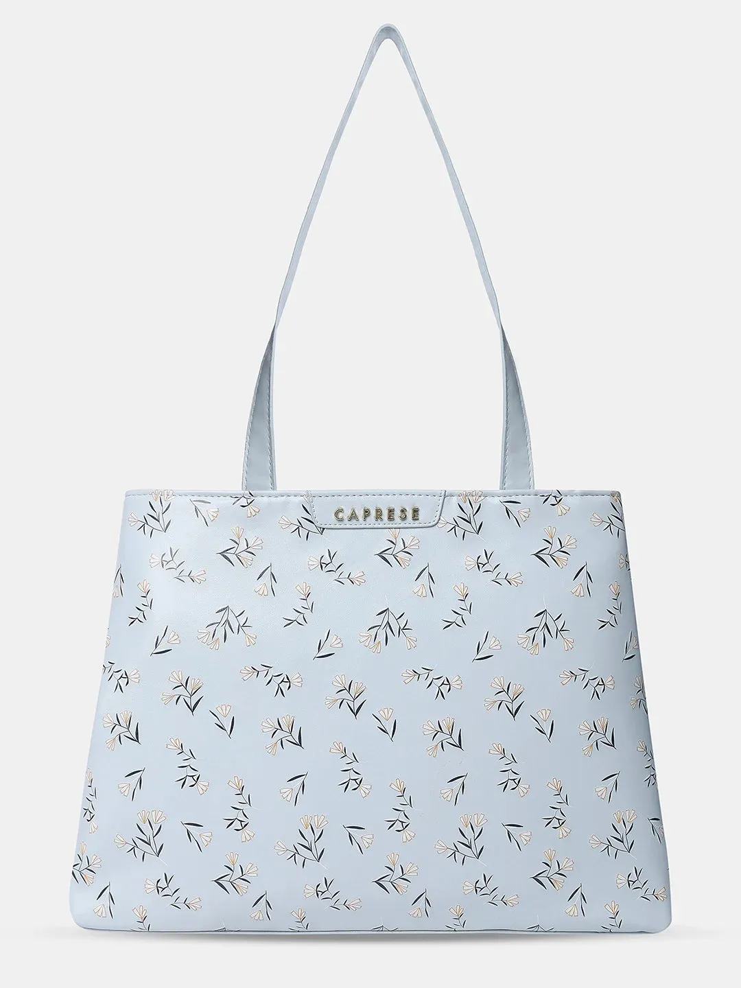 Caprese Merida Satchel Large Printed Women'S Handbag Sky Blue