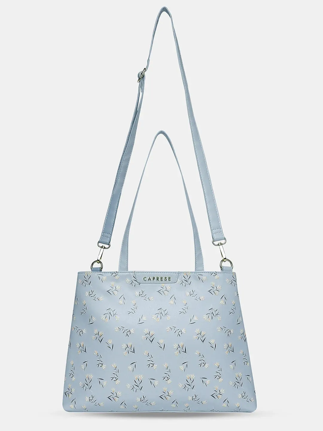 Caprese Merida Satchel Large Printed Women'S Handbag Sky Blue