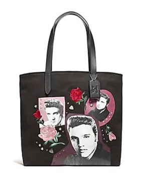 Coach Elvis Collage Canvas Tote