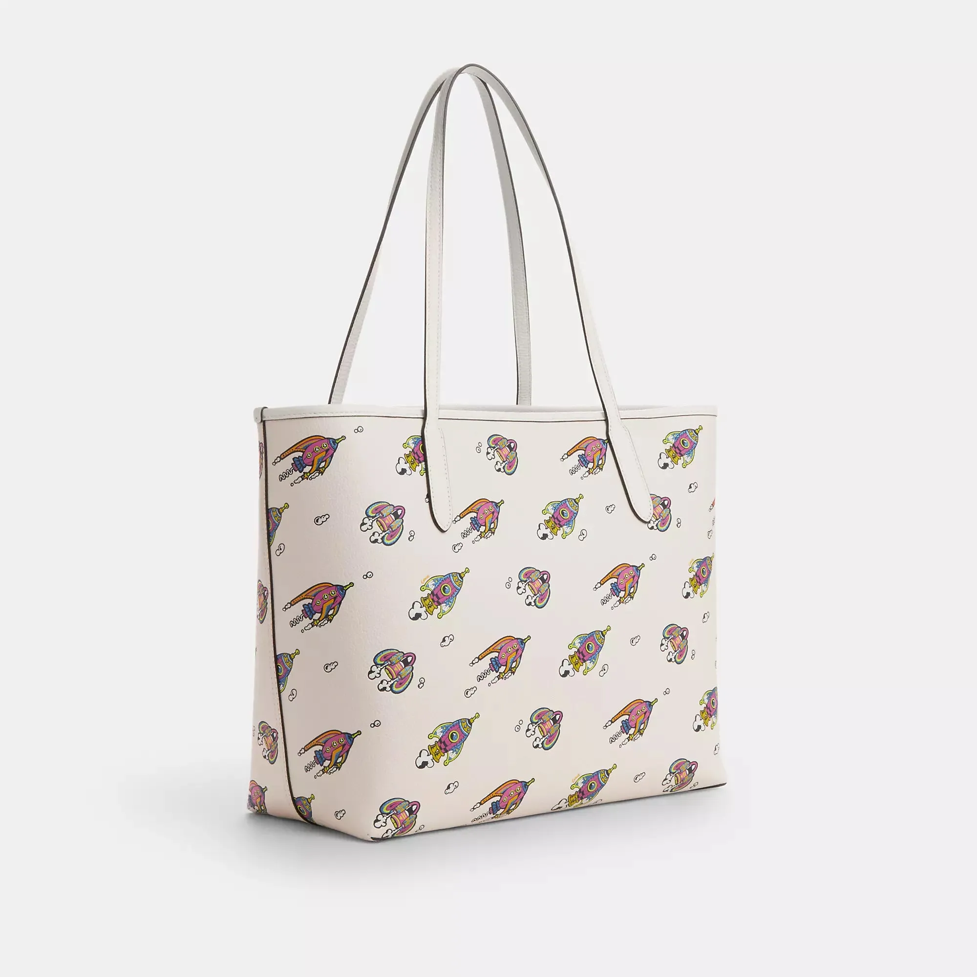 Coach Outlet Cosmic Coach City Tote Bag With Rocket Print