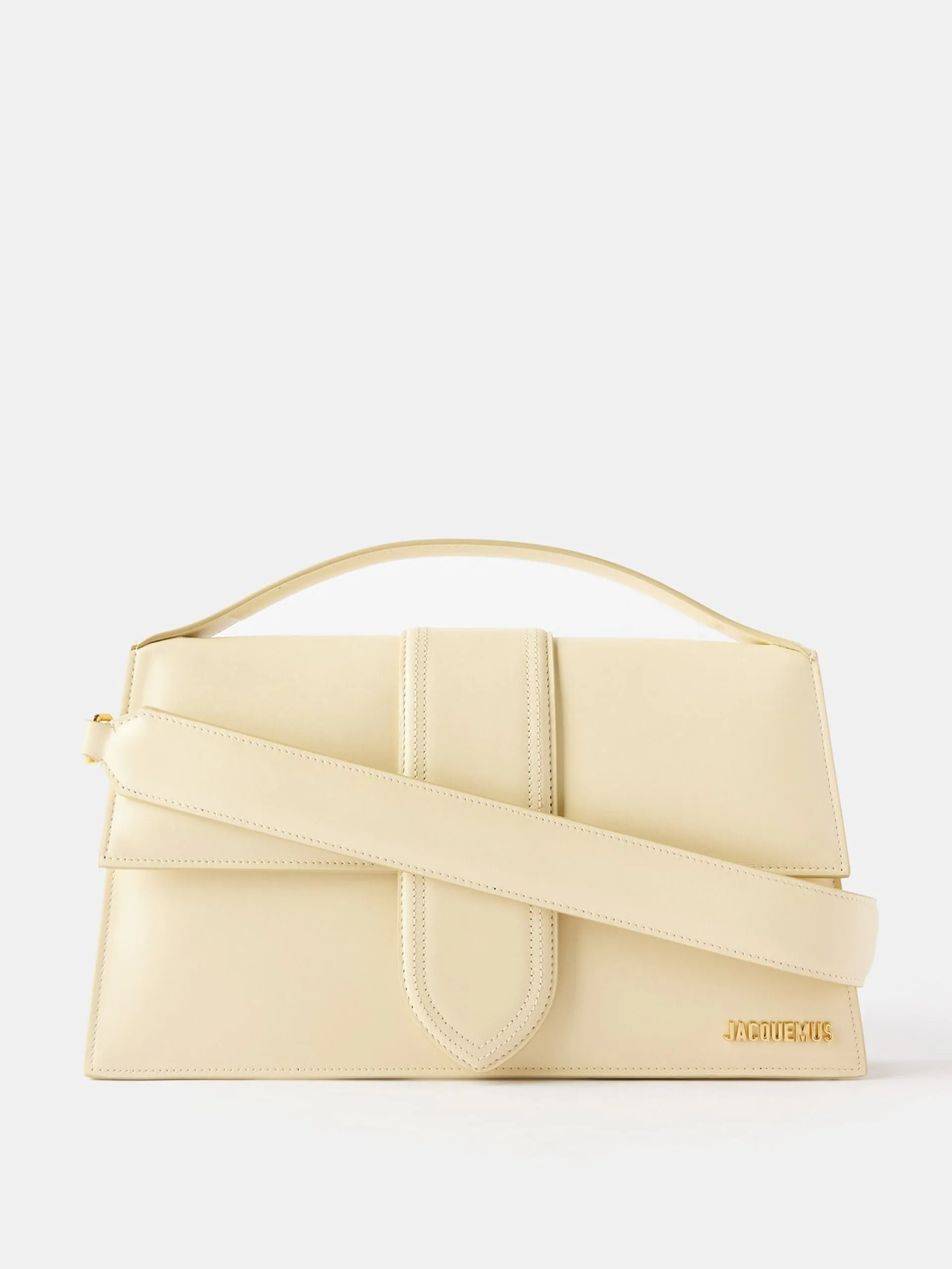 Cream leather handbag