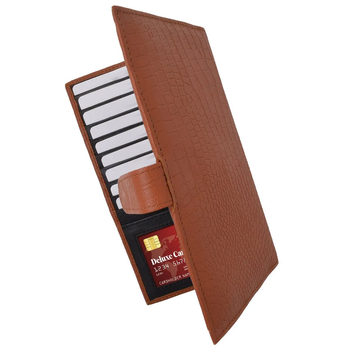 Croco RFID Long Secure Credit Card Holder