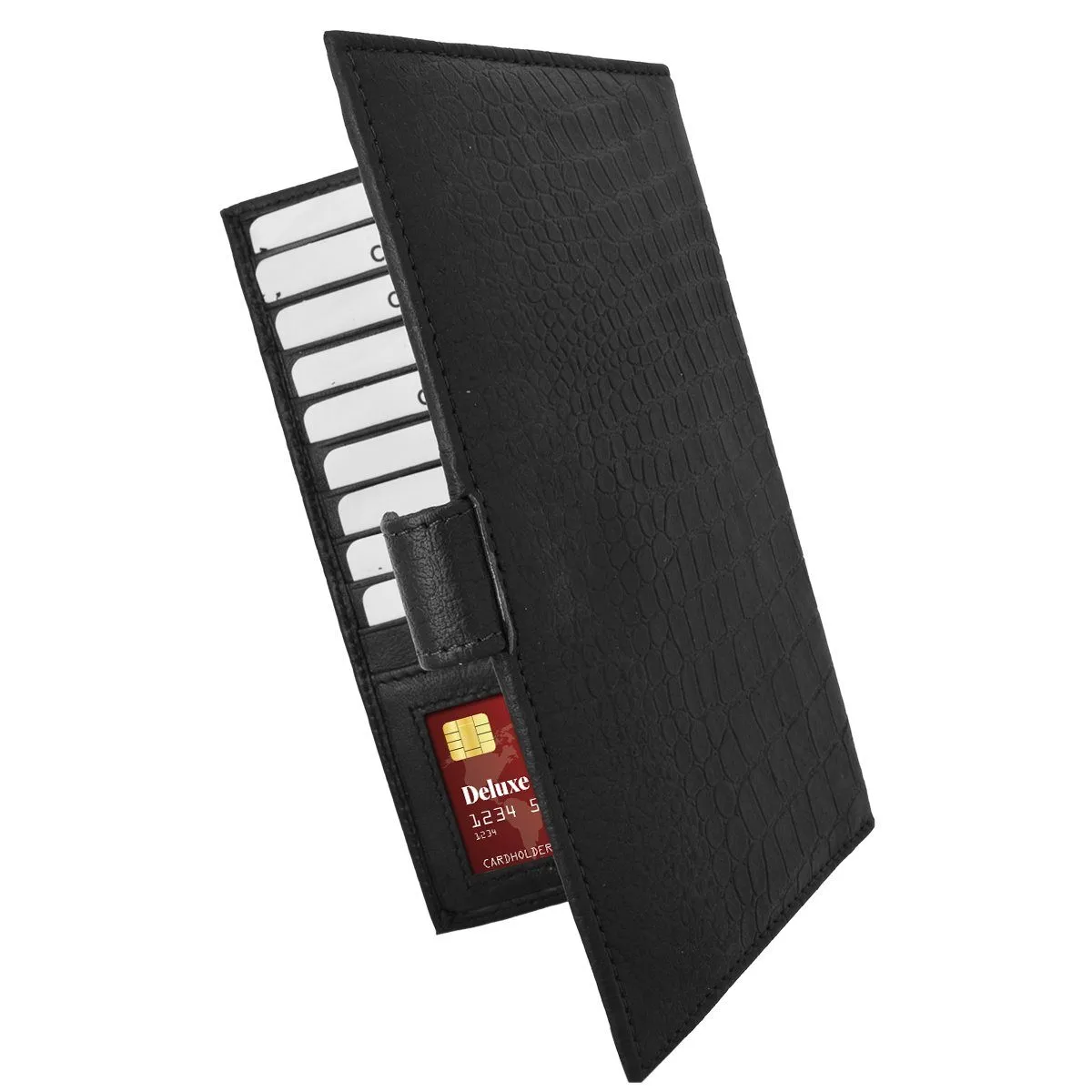 Croco RFID Long Secure Credit Card Holder