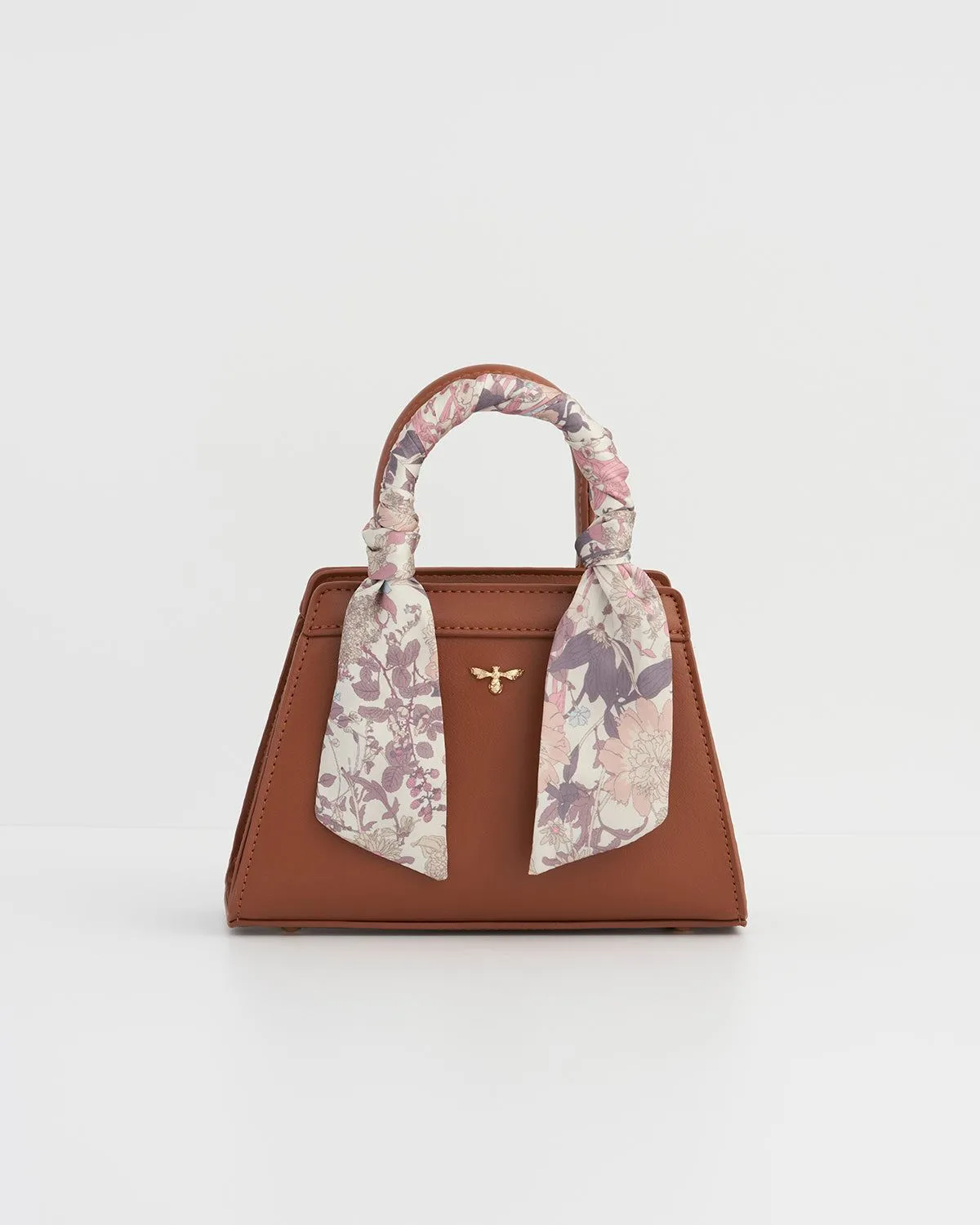 Deco Blooms Mini Tan Tote