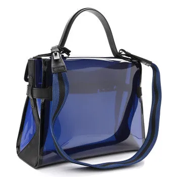 DELVAUX PVC DARK NIGHT SATCHEL IN BLUE DE PRUSSE