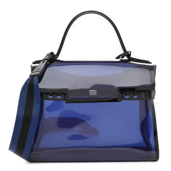 DELVAUX PVC DARK NIGHT SATCHEL IN BLUE DE PRUSSE