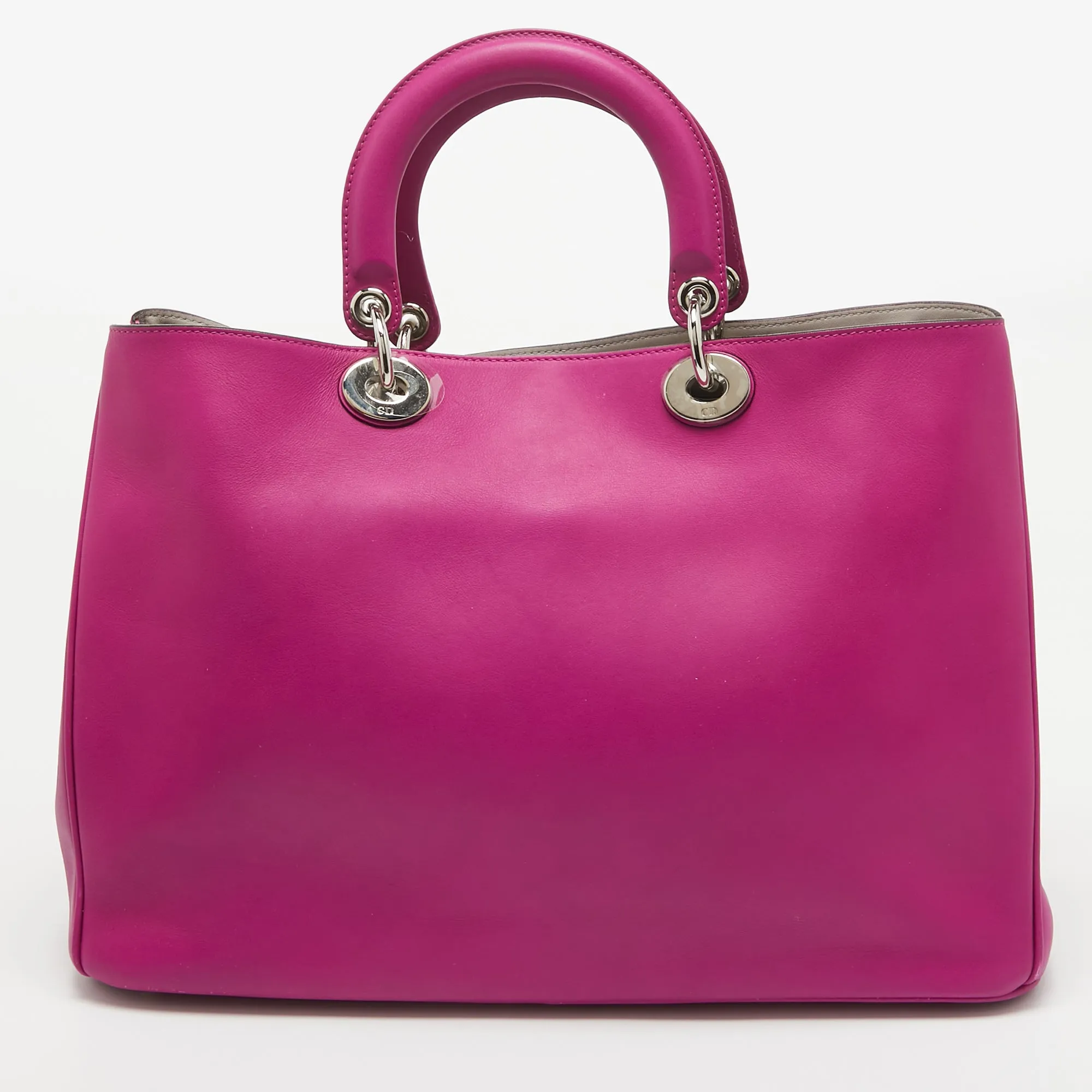 DIOR Fuchsia Leather Large issimo Shopper Tote