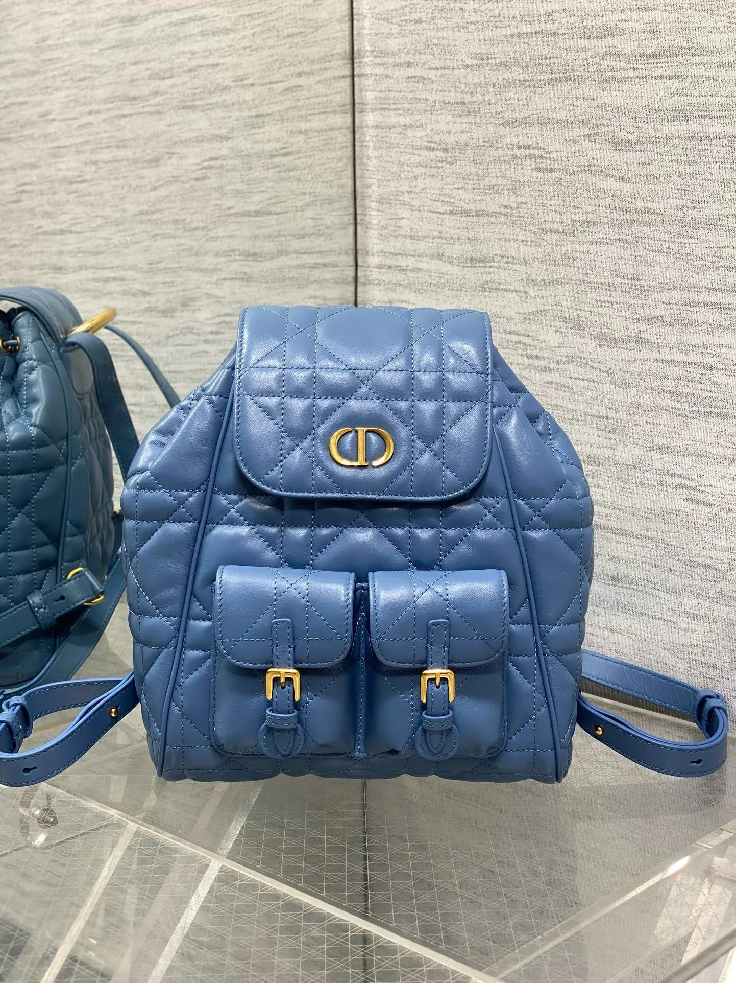 DR477 Small/Medium Dior Caro Backpack / HIGHEST QUALITY VERSION