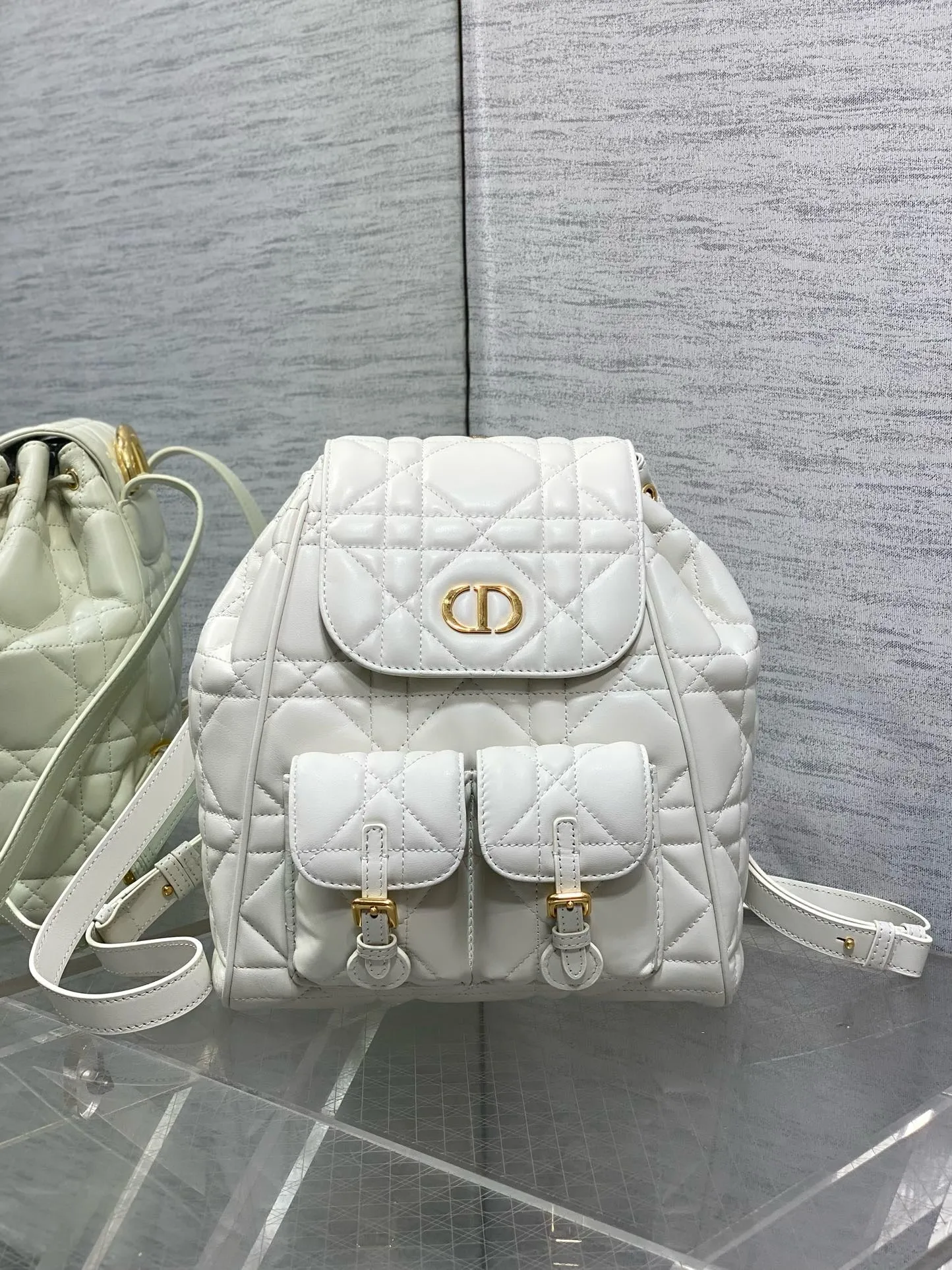 DR477 Small/Medium Dior Caro Backpack / HIGHEST QUALITY VERSION