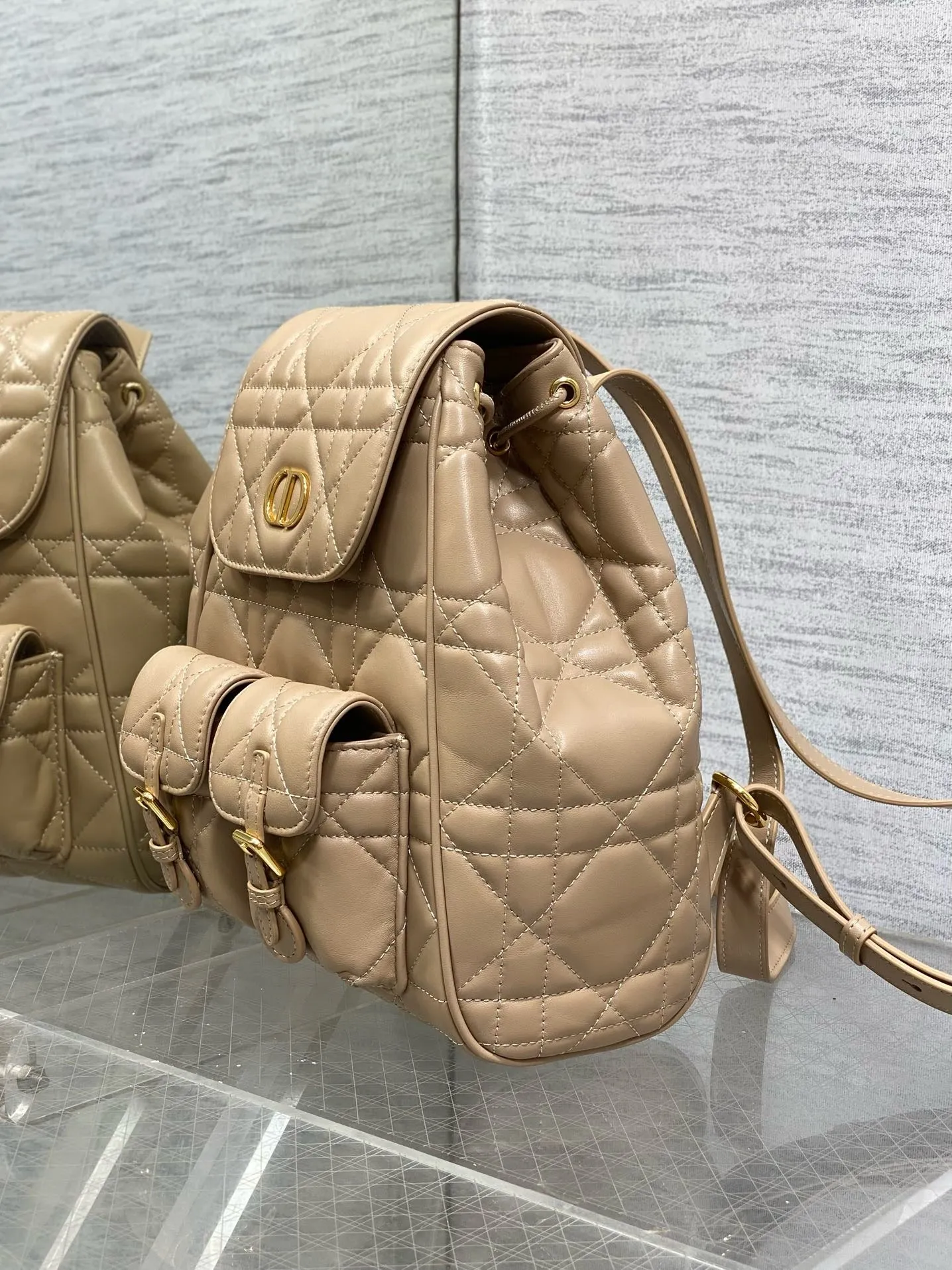 DR477 Small/Medium Dior Caro Backpack / HIGHEST QUALITY VERSION