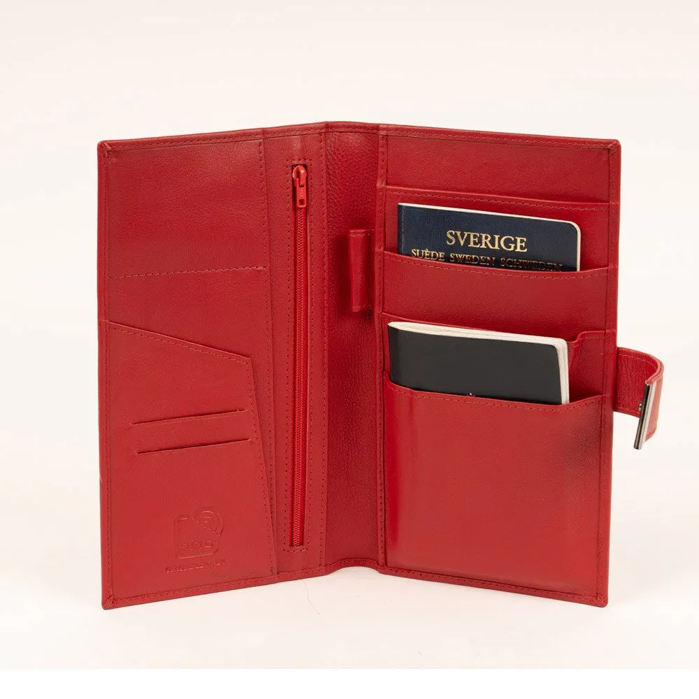 Franco Bonini - 23-01 Leather Family Passport holder - Red