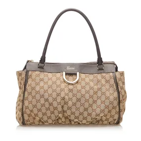 Gucci GG Abbey-D Ring Canvas Tote Bag (SHG-18453)