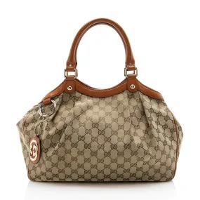 Gucci GG Canvas Sukey Medium Tote - FINAL SALE (SHF-14353)