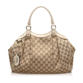 Gucci GG Canvas Sukey Tote Bag (SHG-11802)