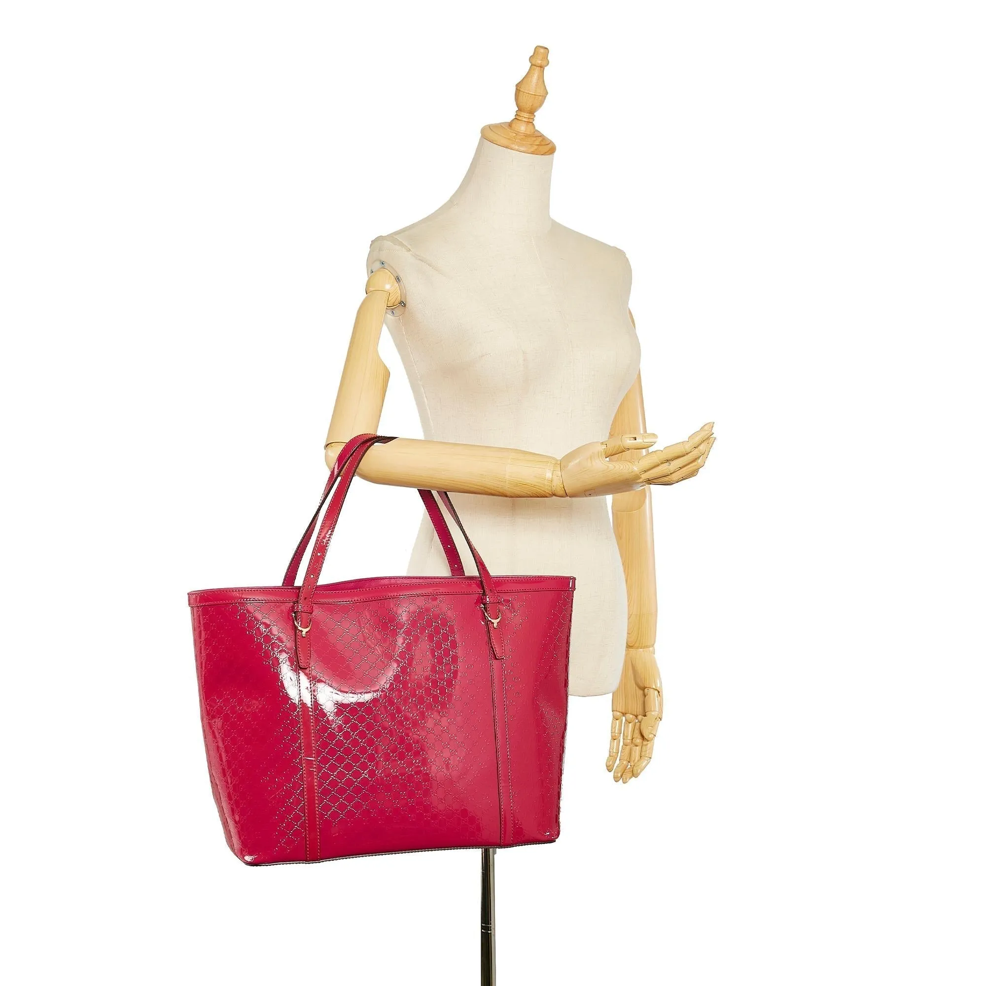 Gucci Microguccissima Nice Patent Leather Tote Bag (SHG-24492)