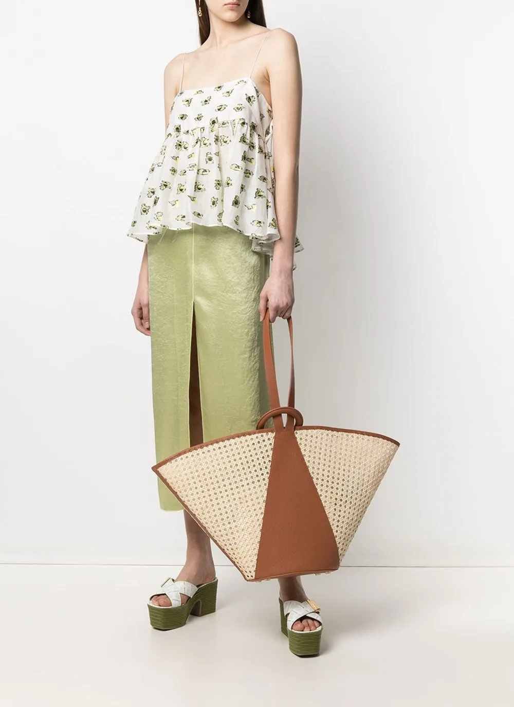 Large Raffia Straw Woven Tote Bag