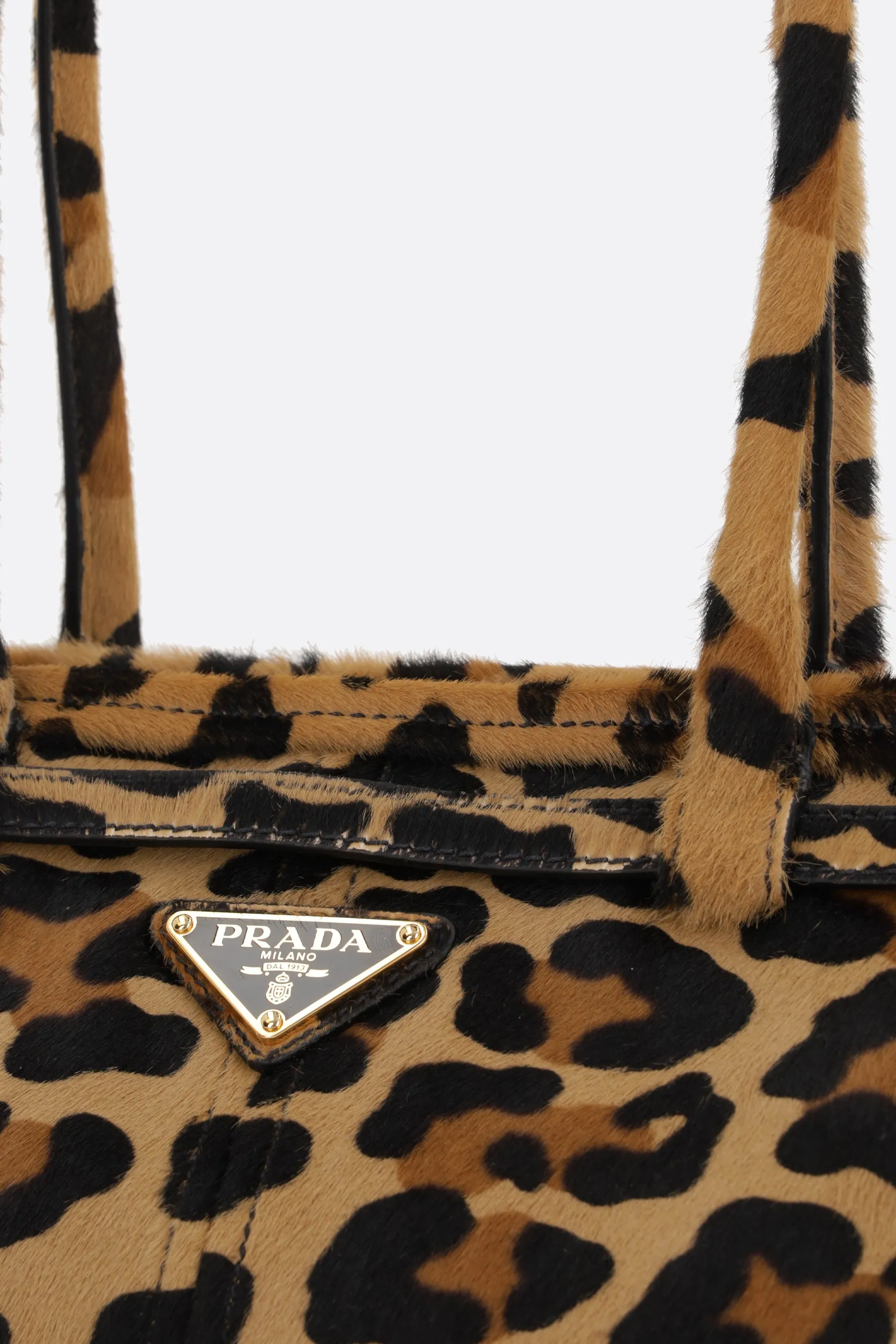 Leopard Print Calf Hair Handbag