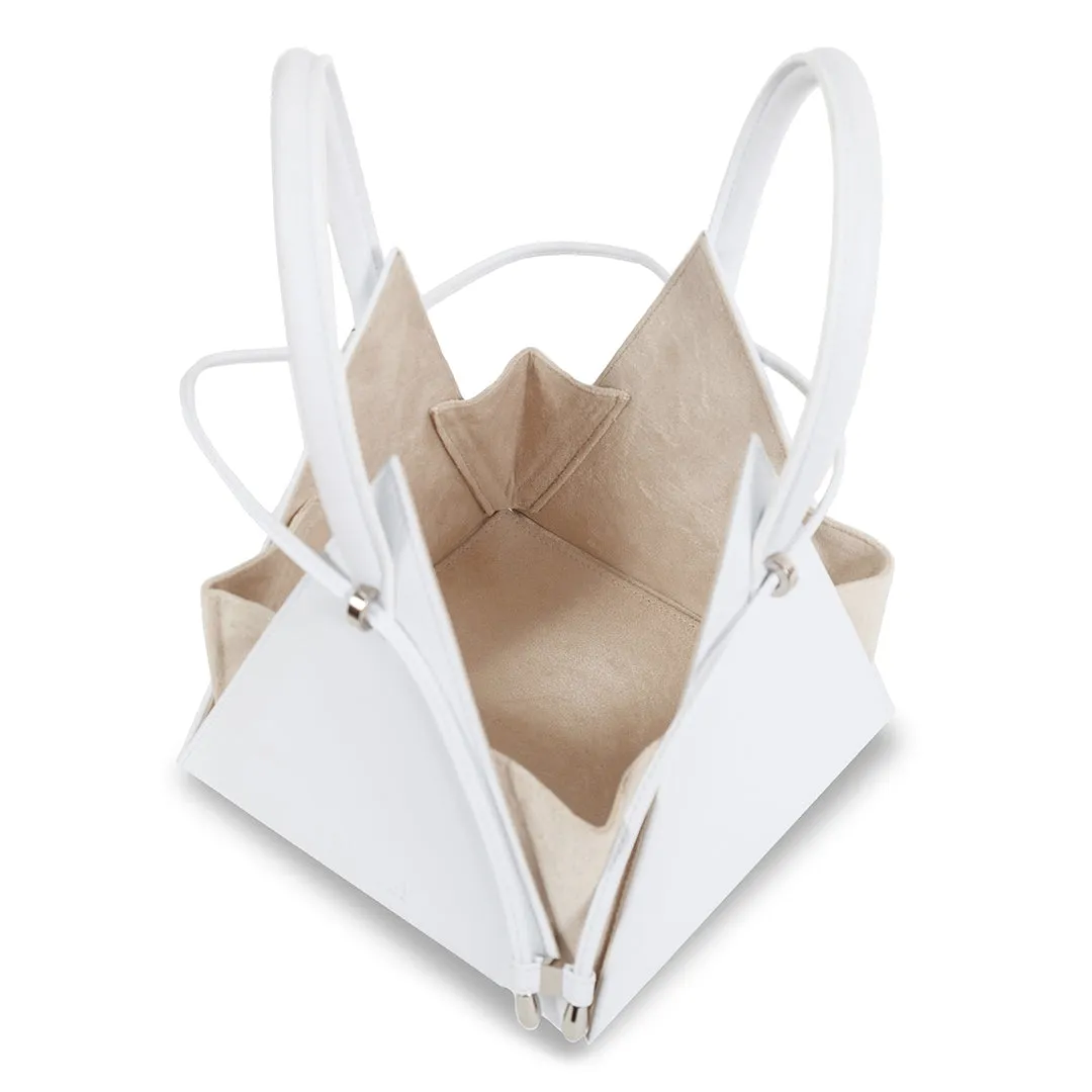 LIA Iconic White Leather Handbag