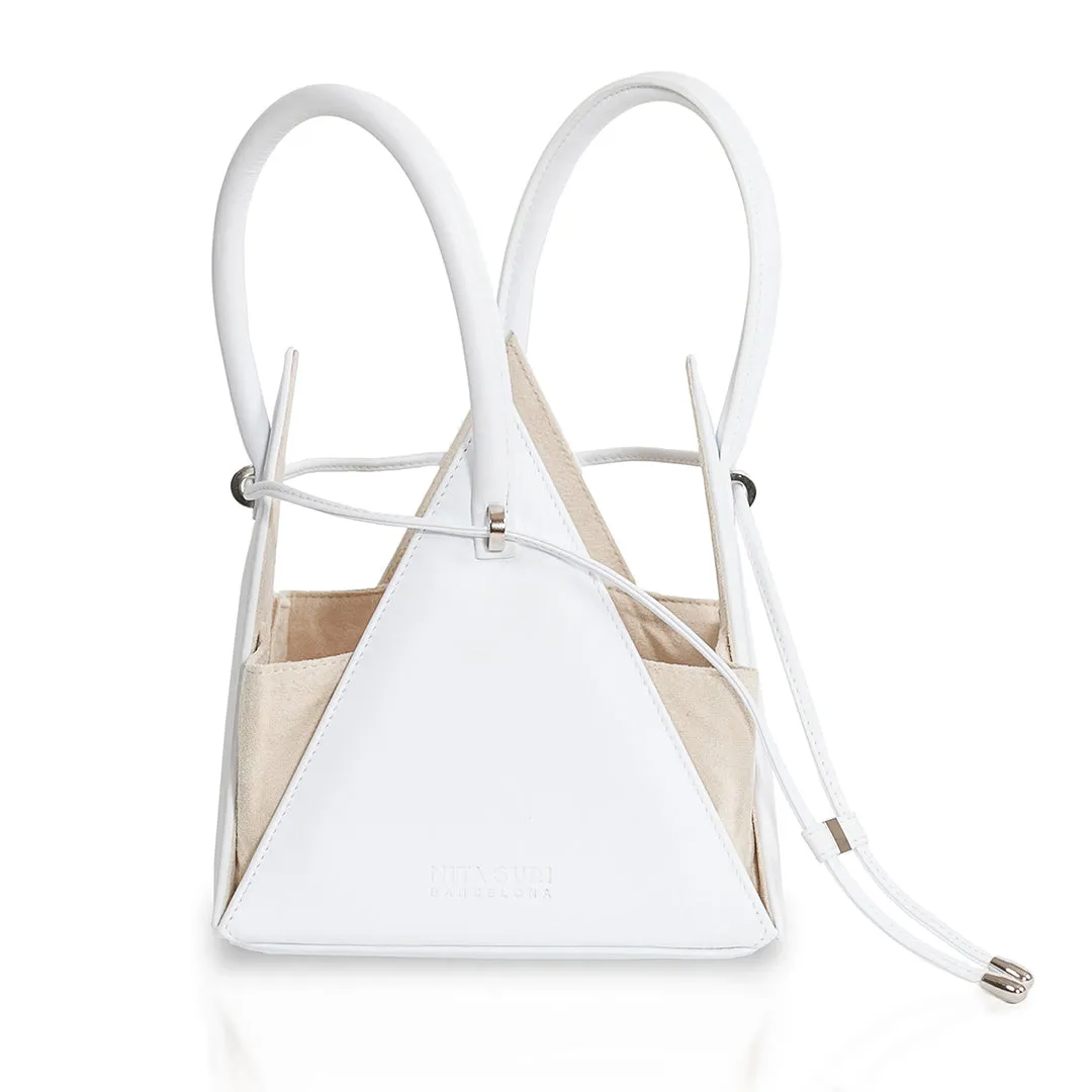 LIA Iconic White Leather Handbag