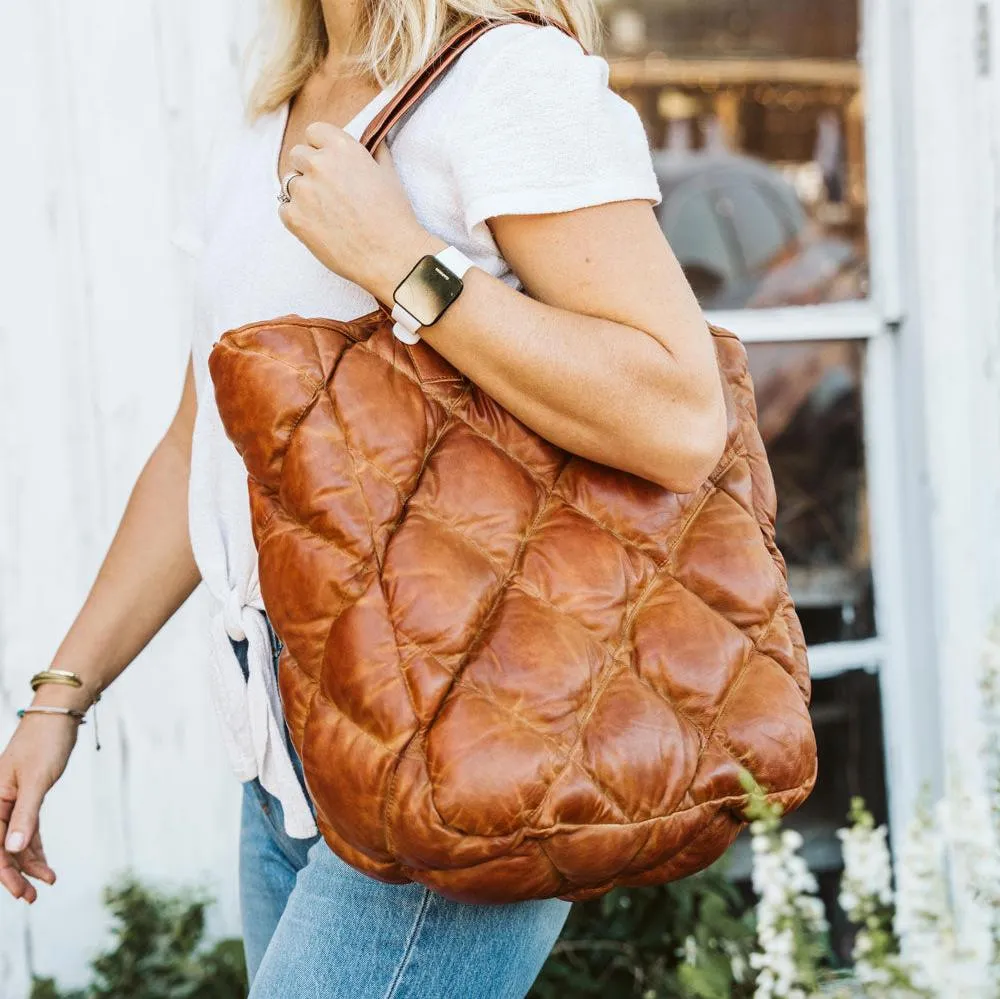 Limited Edition Bridger Leather Tote Large | Vintage Tan