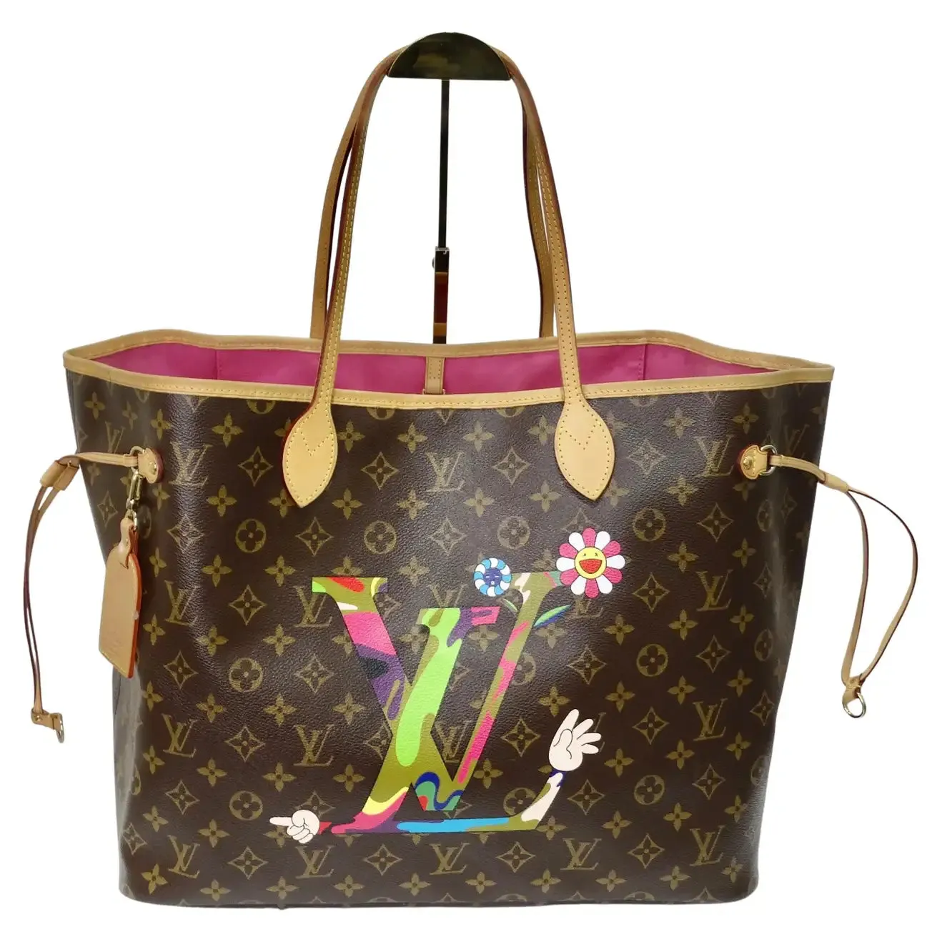 Louis Vuitton 2007 Takashi Murakami Neverfull Tote Bag