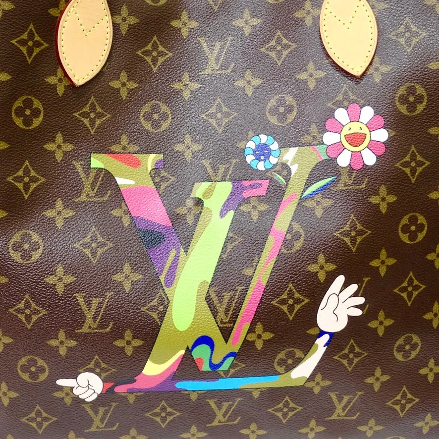 Louis Vuitton 2007 Takashi Murakami Neverfull Tote Bag