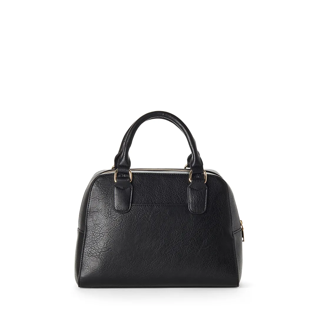 MADELYN Vegan Satchel in Black