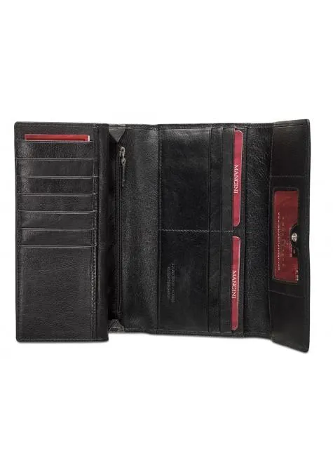 Mancini EQUESTRIAN-2 Ladies' RFID Secure Trifold Checkbook Wallet