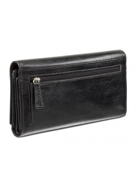 Mancini EQUESTRIAN-2 Ladies' RFID Secure Trifold Checkbook Wallet