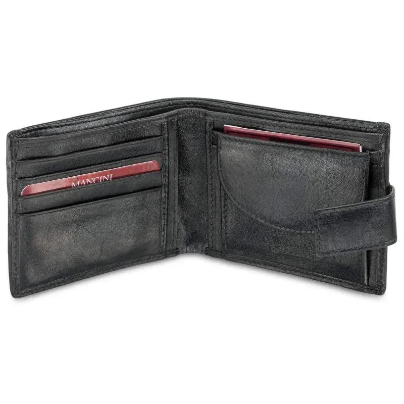 Mancini Men’s RFID Secure Wallet with Coin Pocket