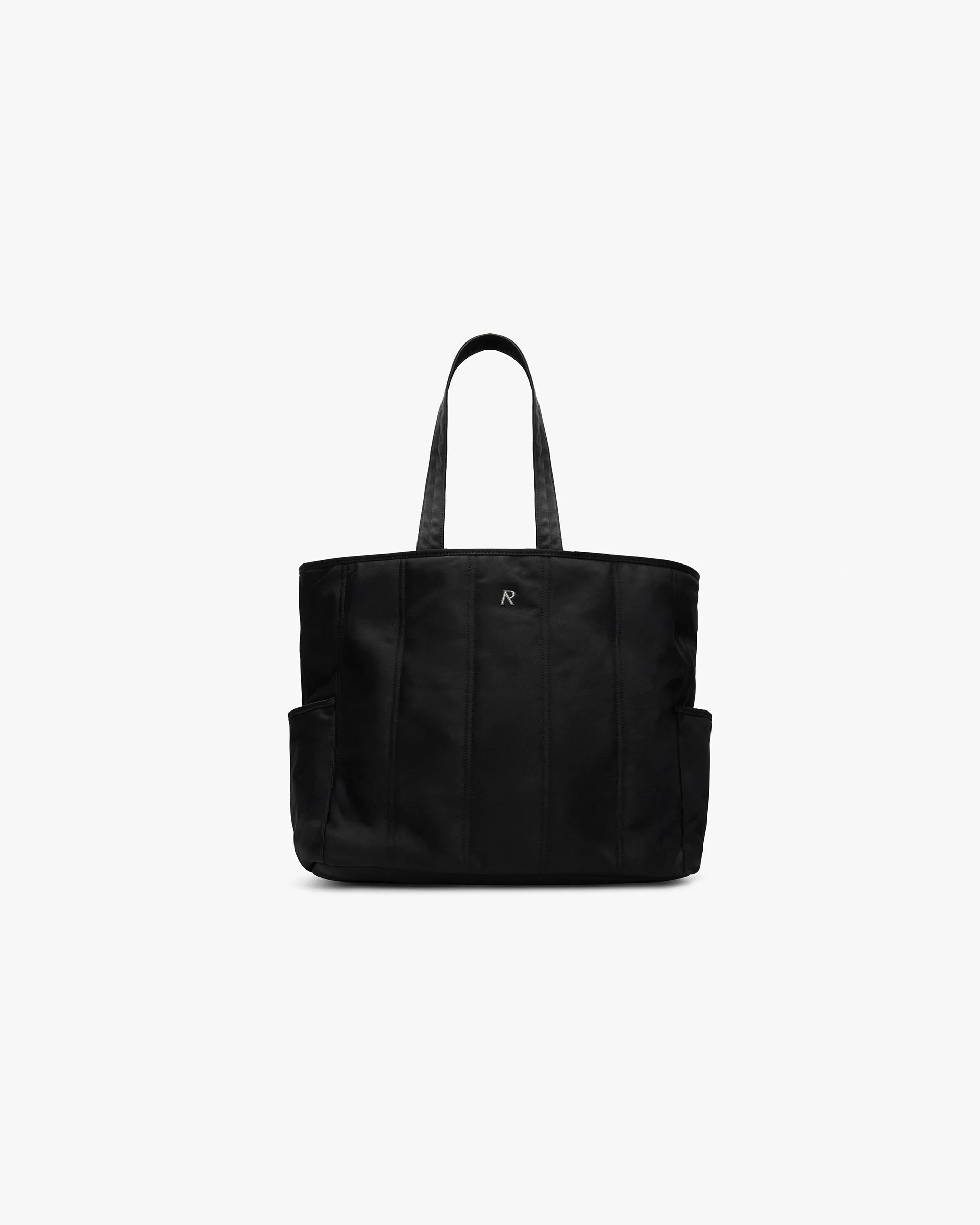 Quilted Tote Bag - Jet Black