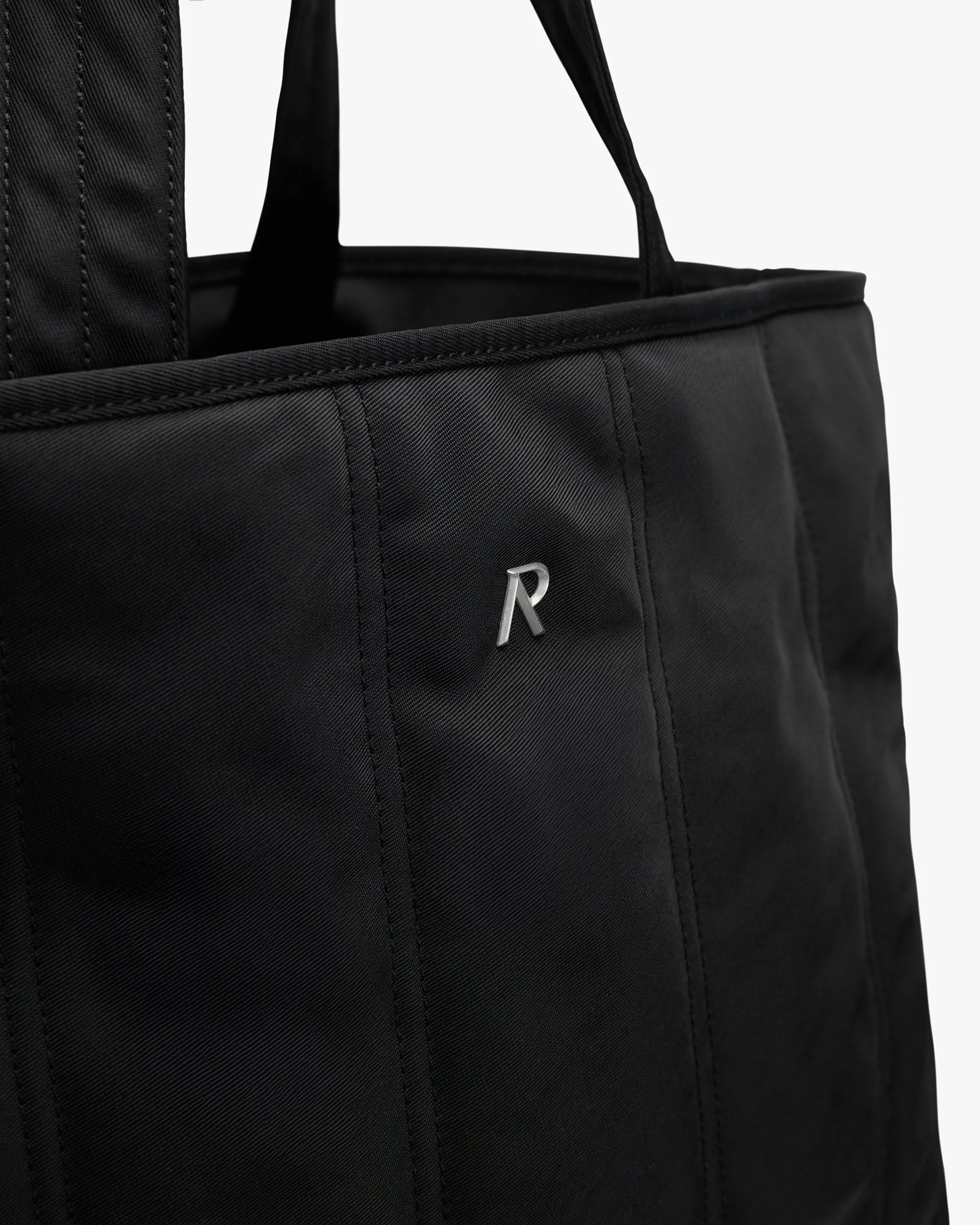 Quilted Tote Bag - Jet Black