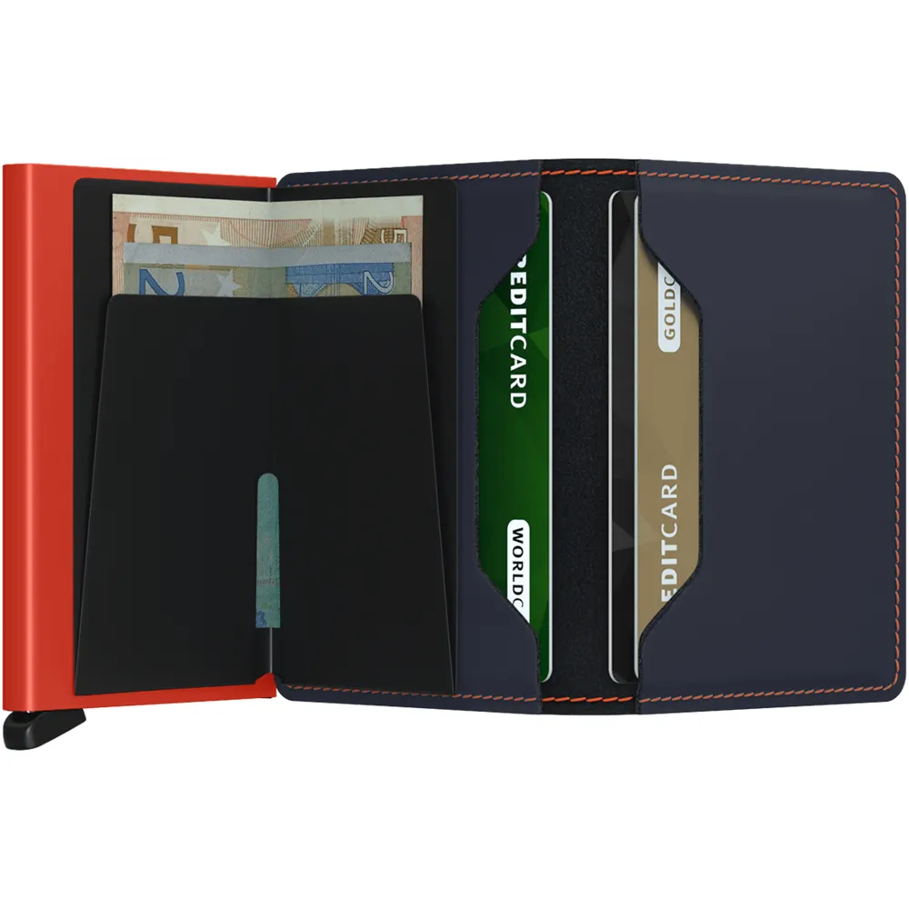 Secrid: Slimwallet Matte Night Blue & Orange