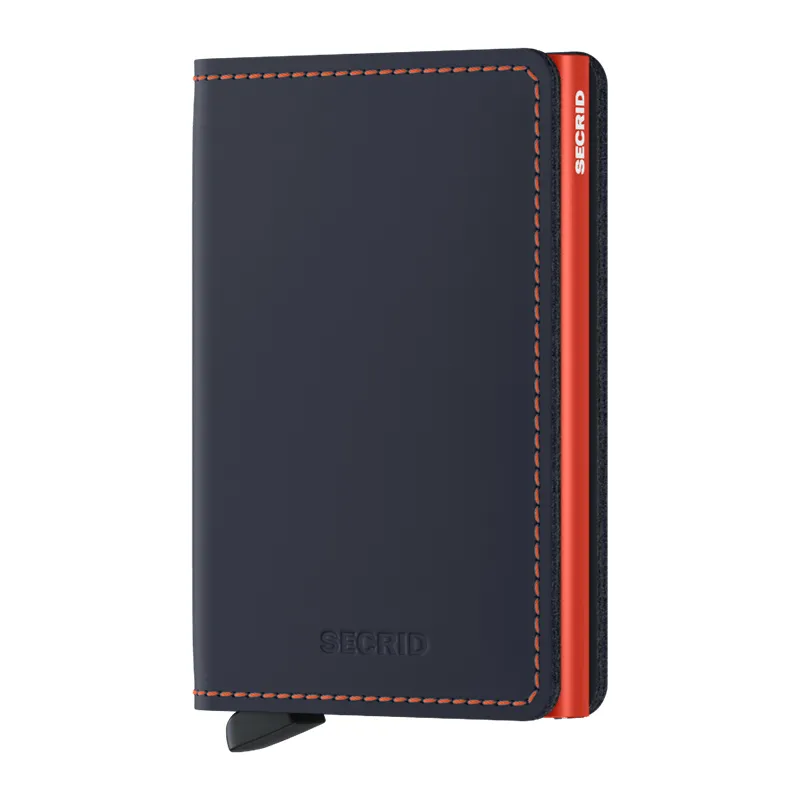 Secrid: Slimwallet Matte Night Blue & Orange